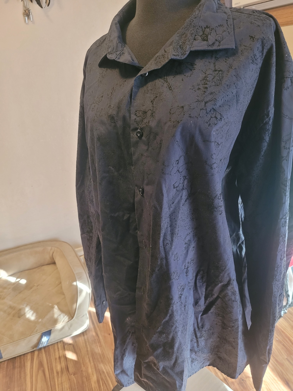 Men's Blavk Lightweight Shirt Jacket